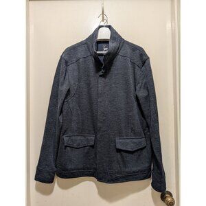 Kane & Unke Mens Dark Grey Heathered Jacket With High Collar XL